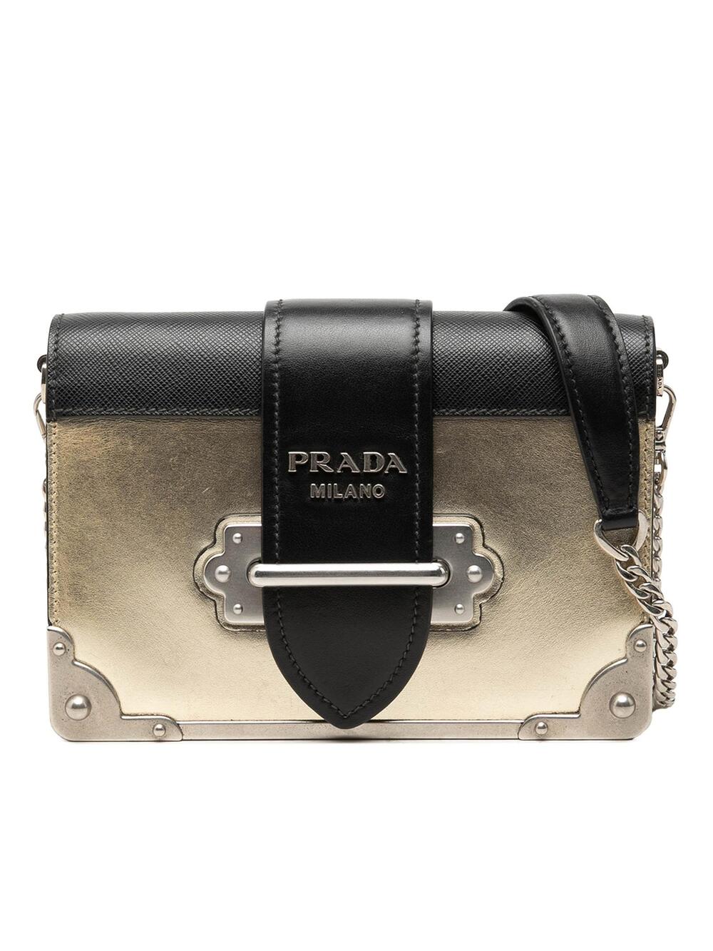 Prada Saffiano Trimmed Metallic Vitello #375400P10B